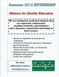 Internship Flyer_Summer 2013