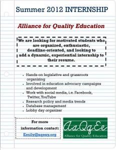 Internship Flyer_summer 2012