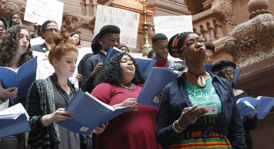 Broadway Performers & Parent Activists Use Drama, Song & Dance to Tell Stories of School Funding Inequities