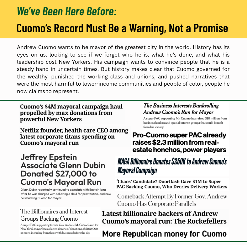 We’ve Been Here Before Cuomo’s Record Must Be a Warning, Not a Promise 1